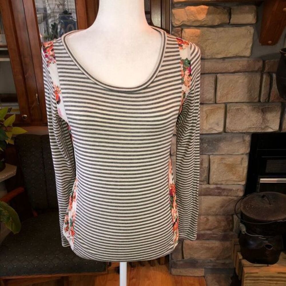 Potters pot size small long sleeve striped/floral - Picture 1 of 4